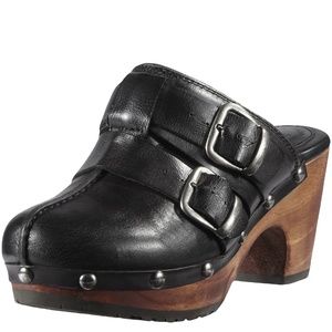 New Ariat 10012075 Black Bridle spur Leather Clog